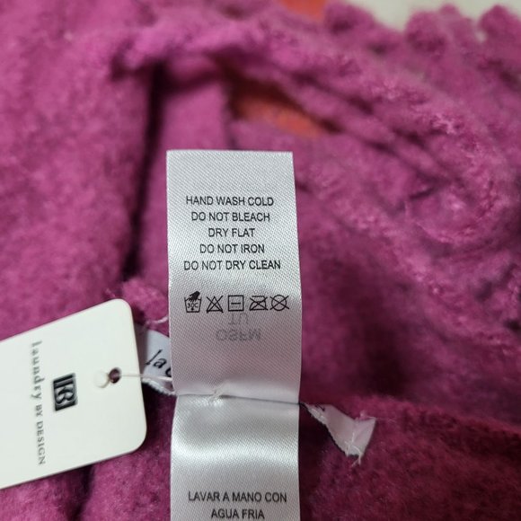 New Laundry by Design Women's Scarf Pink Rust Fringe Neck Warmer Accesories‎ - Picture 8 of 12